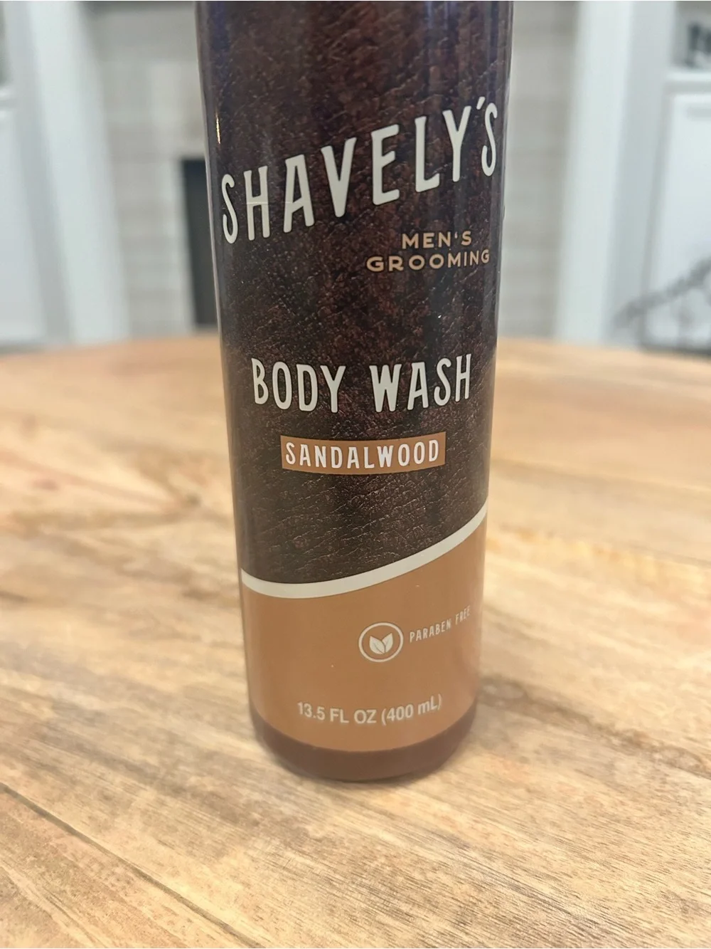 Shavely’s Men’s Grooming Body Wash- Sandalwood 13.5 FL OZ Paraffin Free